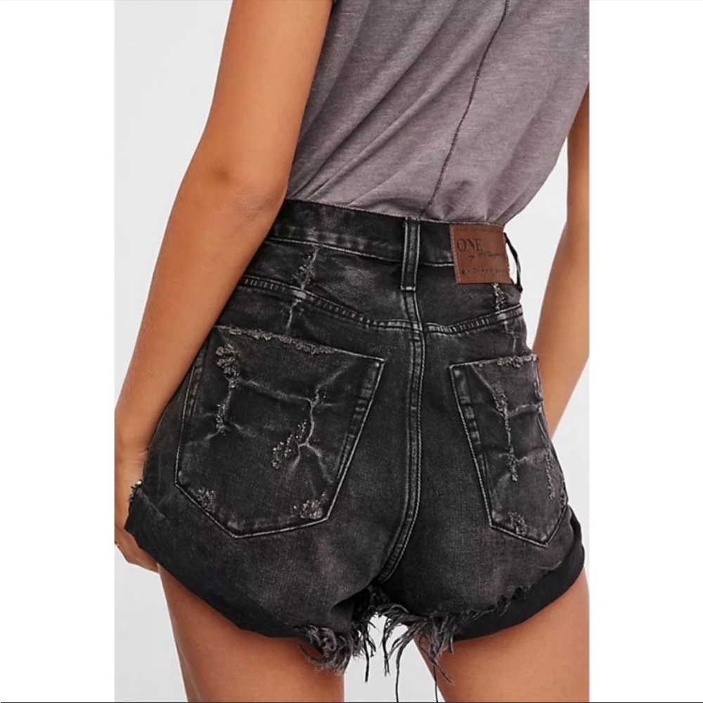 One Teaspoon high waisted Bandit jean shorts